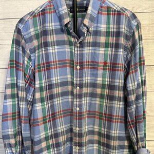 Ralph Lauren Men’s Double Layer Plaid Flannel Shirt Size XL Heavyweight Cotton